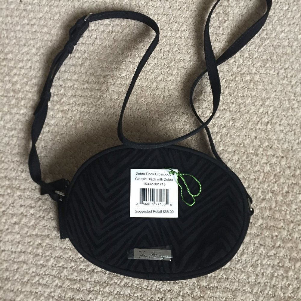 Vera Bradley Zebra flocked crossbody purse